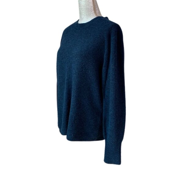 BANANA REPUBLIC Aire Wool Blend Crewneck Sweater in BLUE Size LARGE - Picture 4 of 11